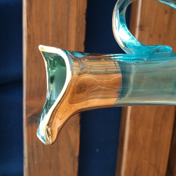 VTG Romania Blue Aqua Decanter & 5 Cordial Glass - Picture 3 of 16